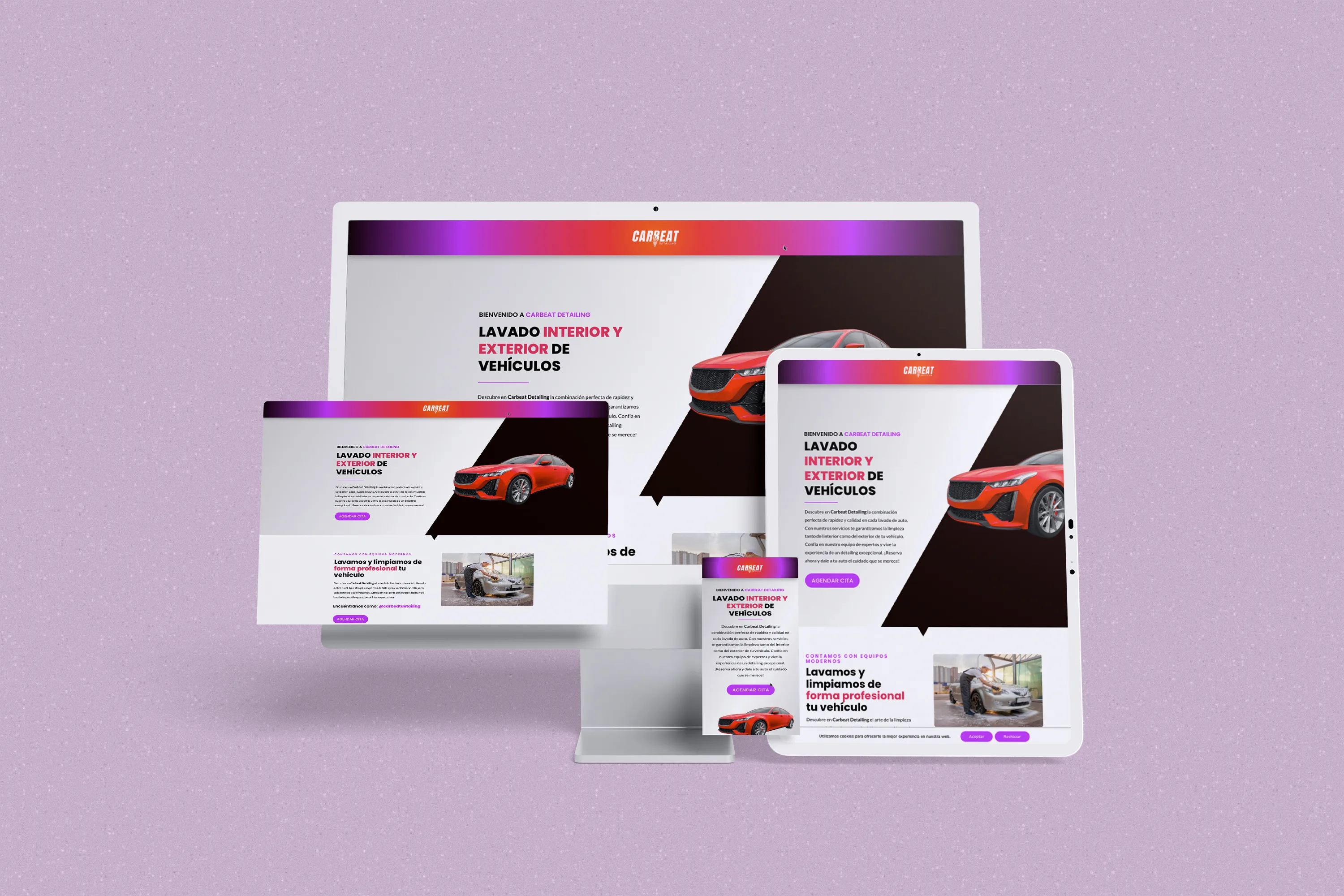 Sitio web Carbeat Detailing — Detailing automotriz
