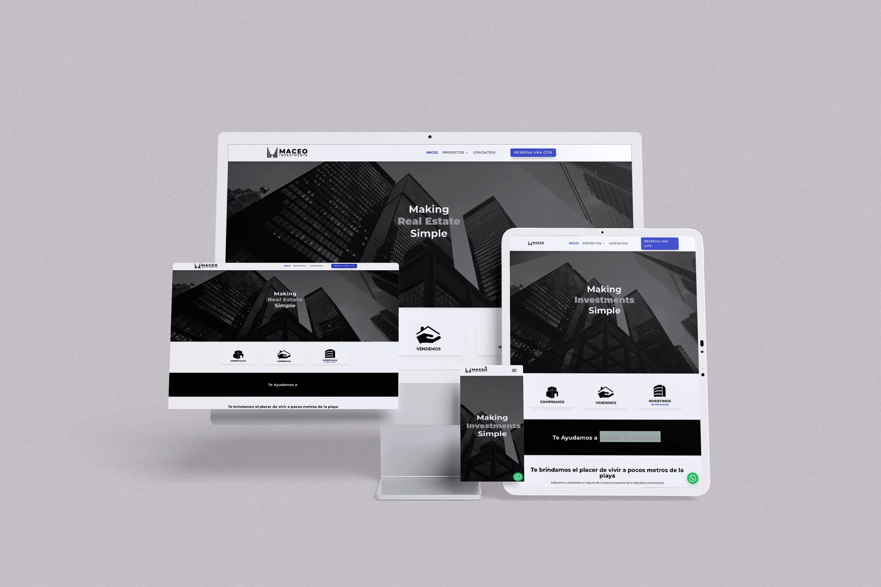 Sitio web Maceo Investments — Inversiones